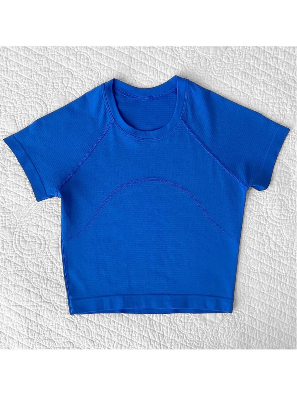 Lululemon Women's Blue Swiftly Tech Cropped Short Sleeve Shirt 2.0 Size 4 - Picture 12 of 12